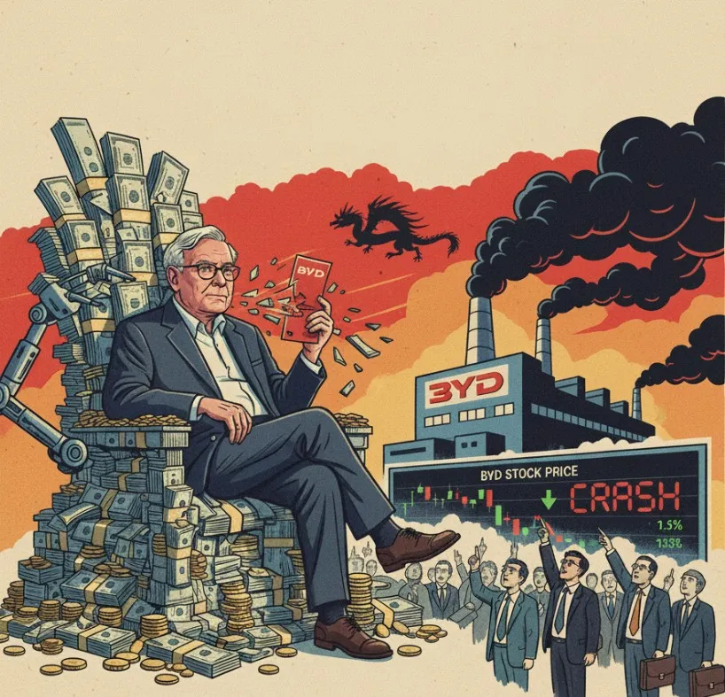 ทำไม Buffett ขาย หุ้น BYD เกลี้ยงพอร์ต ปิดตำนาน 17 ปี รับผลตอบแทน +3890%