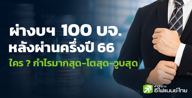 รูป ผ่างบฯ 100 บจ.หลังผ่านครึ่งปี ใคร ? กำไรมากสุด-โตสุด-วูบสุด